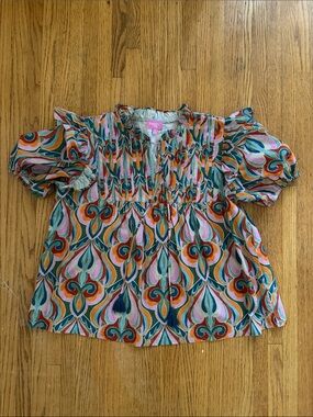Sincerely Ours Multicolor Striped Ruffle Top - Small, great looking! 👀